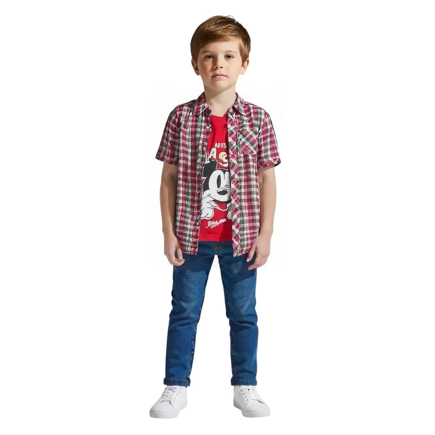 Boys Half Sleeve Double Shirt
