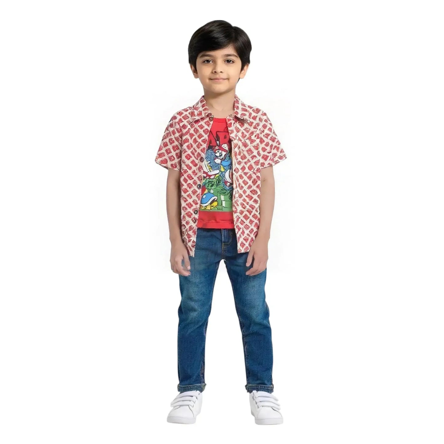 Boys Half Sleeve Double Shirt