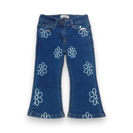 Girls Flower Denim Pant