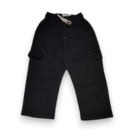 Boys Black Cotton Pant