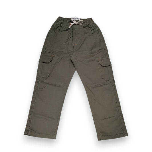 Boys Olive Green Cotton Pant
