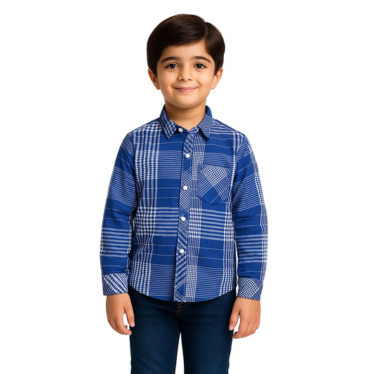 Boys Full Sleeve Check Shirt