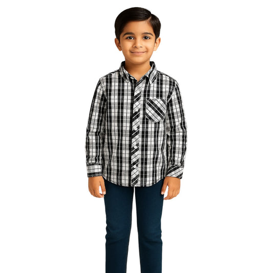 Boys Full Sleeve Check Shirt