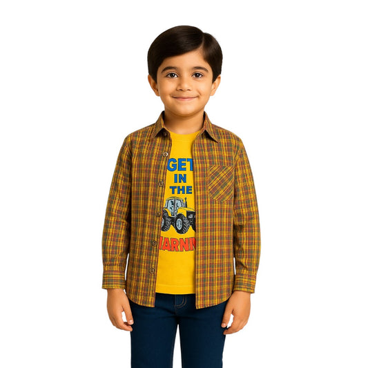 Boys Yellow Double Shirt