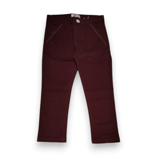 Boys Mehroon Cotton Pant