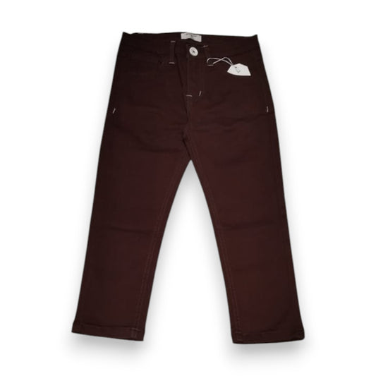 Boys Brown Cotton Pant