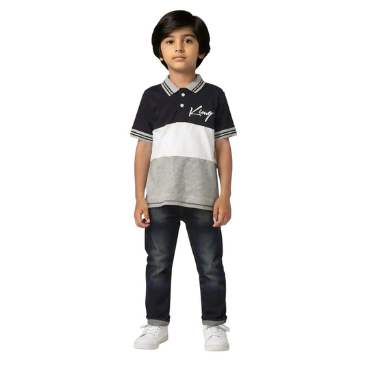 Boys King Half Sleeves Polo Shirt