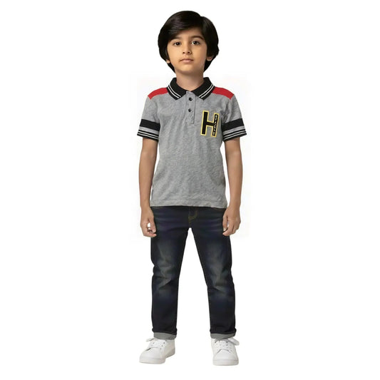 Boys H Half Sleeves Polo Shirt