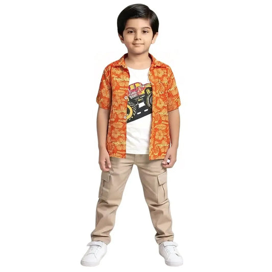 Boys Half Sleeve Double Shirt