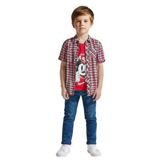 Boys Half Sleeve Double Shirt