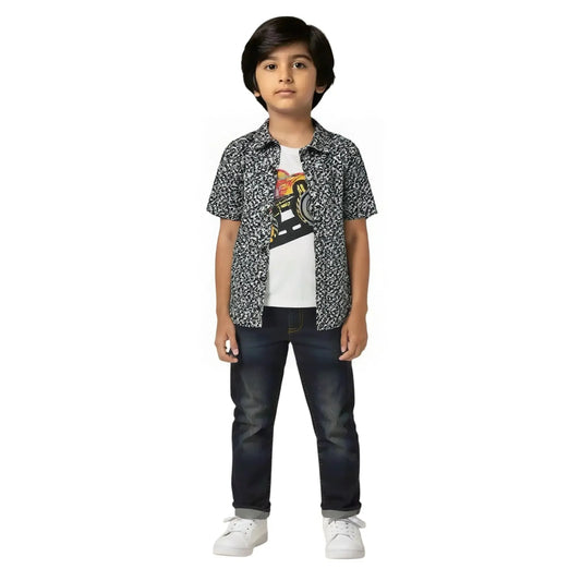 Boys Half Sleeve Double Shirt