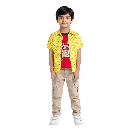 Boys Half Sleeve Double Shirt