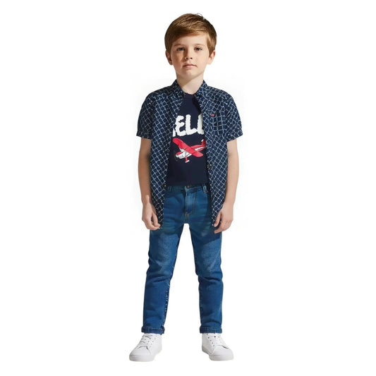 Boys Half Sleeve Double Shirt
