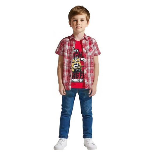 Boys Half Sleeve Double Shirt