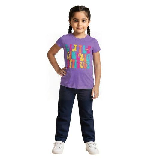 Girls Little Girl Big Attitude T-Shirt