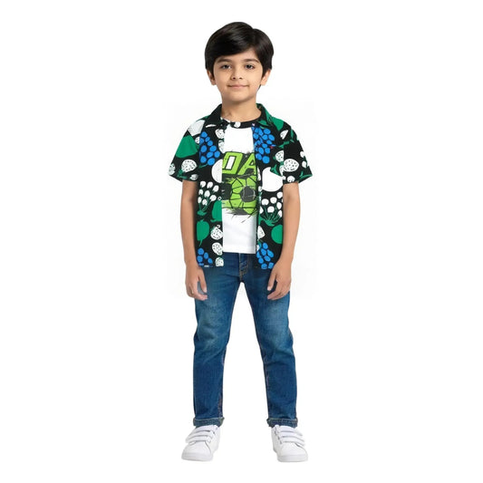 Boys Half Sleeve Double Shirt