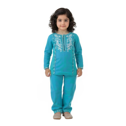 Girls Sky Blue 2pc Suit