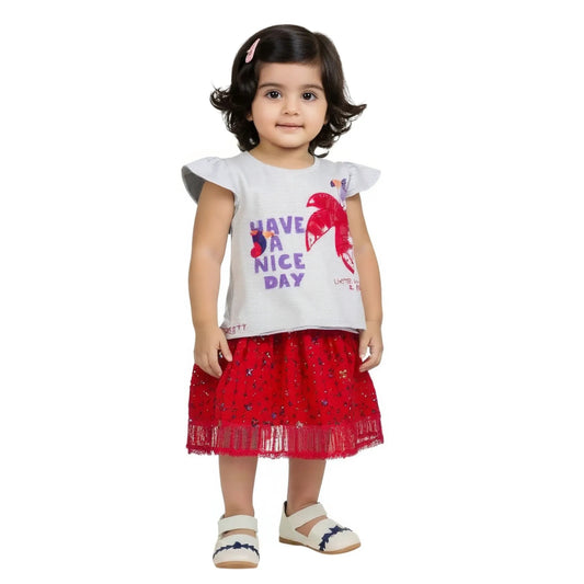 Girls Have A Nice Day Shirt And Skirt