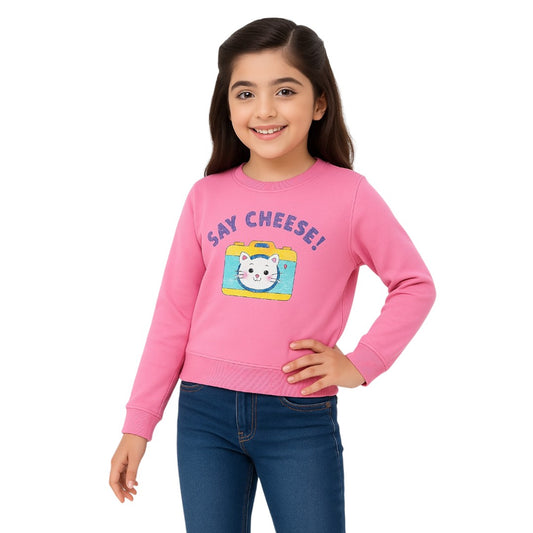 Girls Say Cheese Sweatshirt